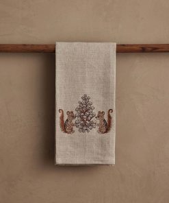 Coral & Tusk Chipmunks with Pinecone Tea Towel
