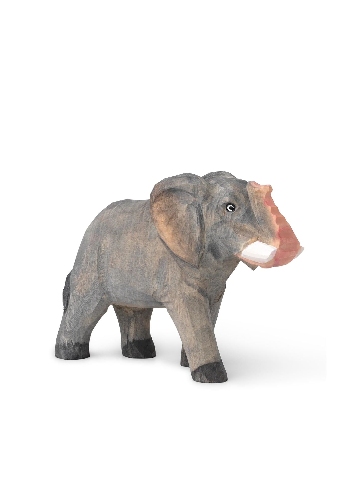 Hand Carved Wooden Elephant - Image 2