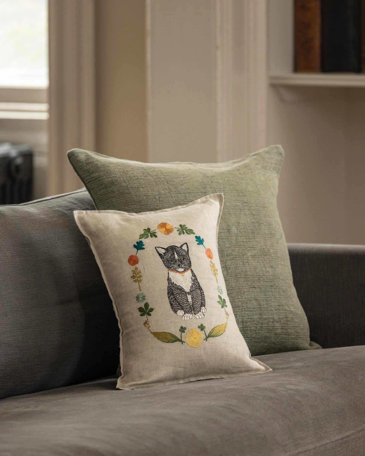 Coral & Tusk Kitten Cameo Pillow - Image 4