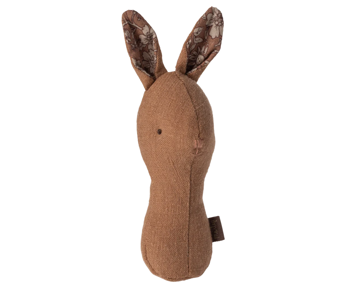 Lullaby Friend Rattles, Bunny Rattle - Chocolate - Image 3