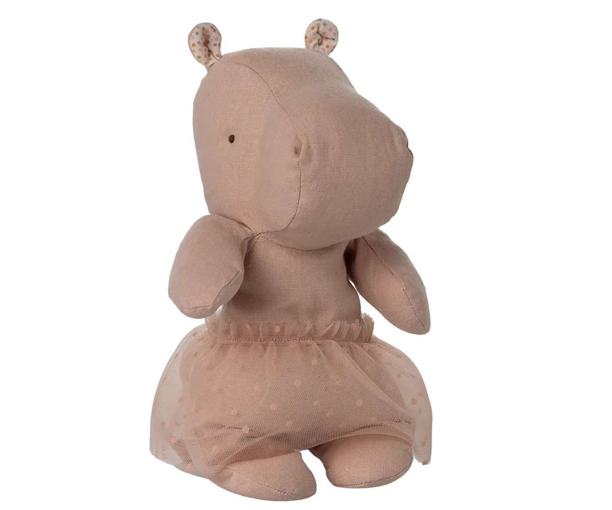Hippo With Skirt, Small - Soft Rose - Image 4