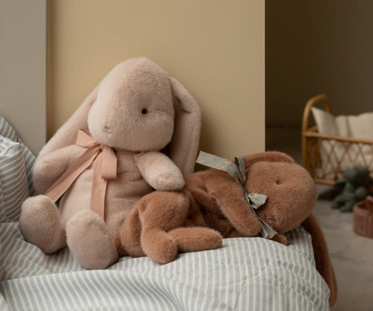Plush Sleeping Bunny - Soft Brown - Image 3