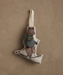 Coral & Tusk Downhill Bear Ornament