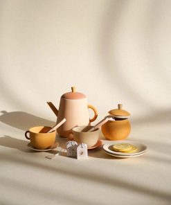 Sabo Concept Handmade Wooden Tea Set - Flower