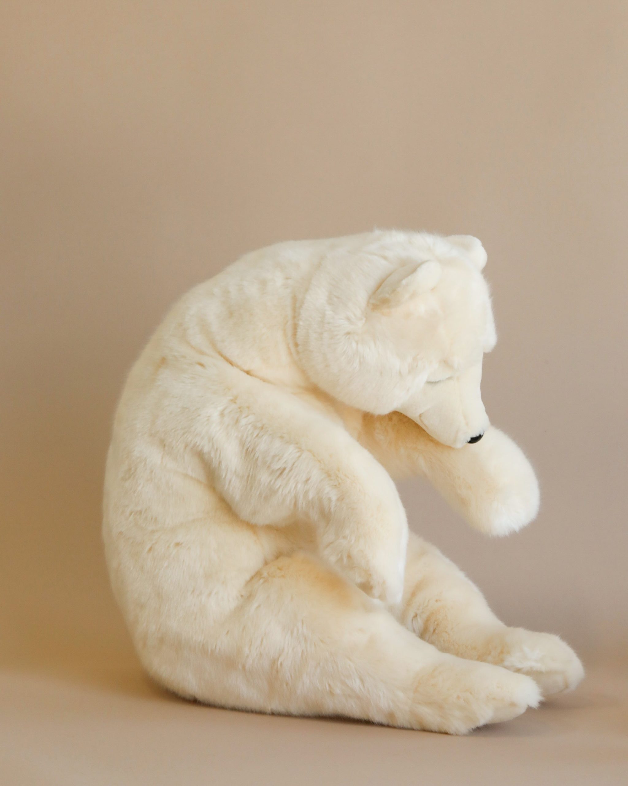 Sleeping Polar Bear Stuffed Animal