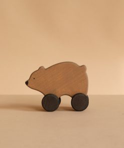 Sabo Concept Wooden Rolling Brown Bear