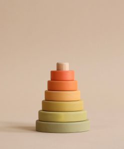 Sabo Concept Mini Wooden Pyramid Stacker - Flower Meadow