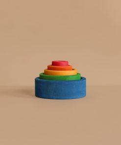 Grimm's Rainbow Stacking Bowls Blue to Red