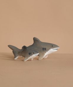 Bumbu Handmade Wooden Shark Family Set