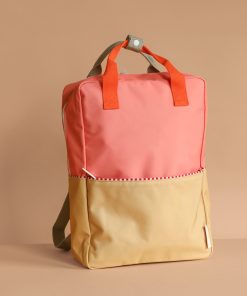 Sticky Lemon Backpack Large | Color Blocking | Coral Pink + Reed Green