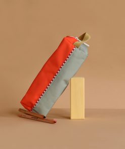 Sticky Lemon Pencil Case | Color Blocking | Lifebuoy Orange + Shark Grey