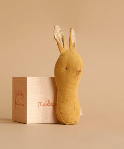 Lullaby Friend Rattles, Bunny -  Dusty Yellow