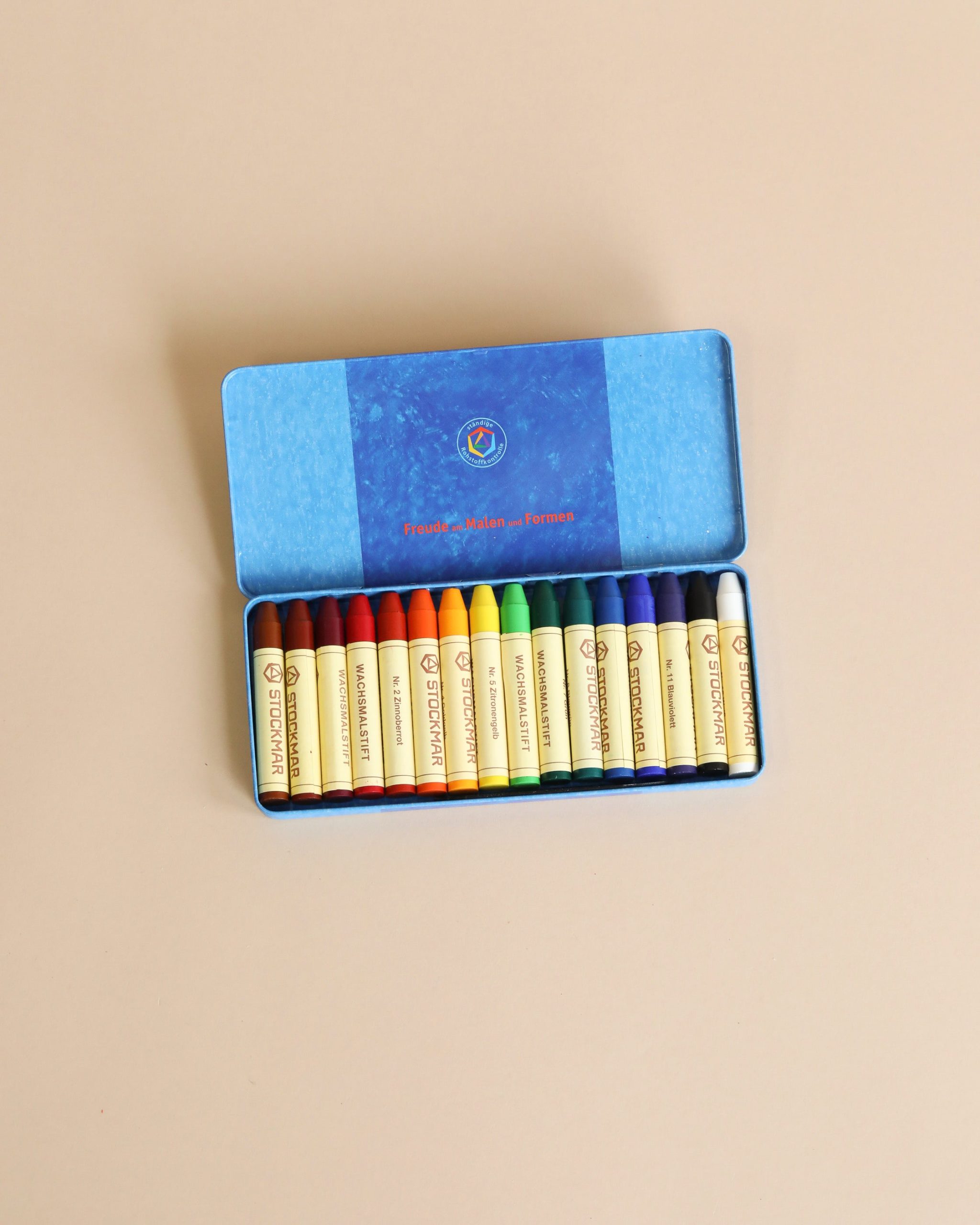 Stockmar Wax Stick Crayons Tin Case - 16 Assorted