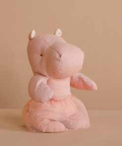 Hippo With Skirt, Small - Soft Rose