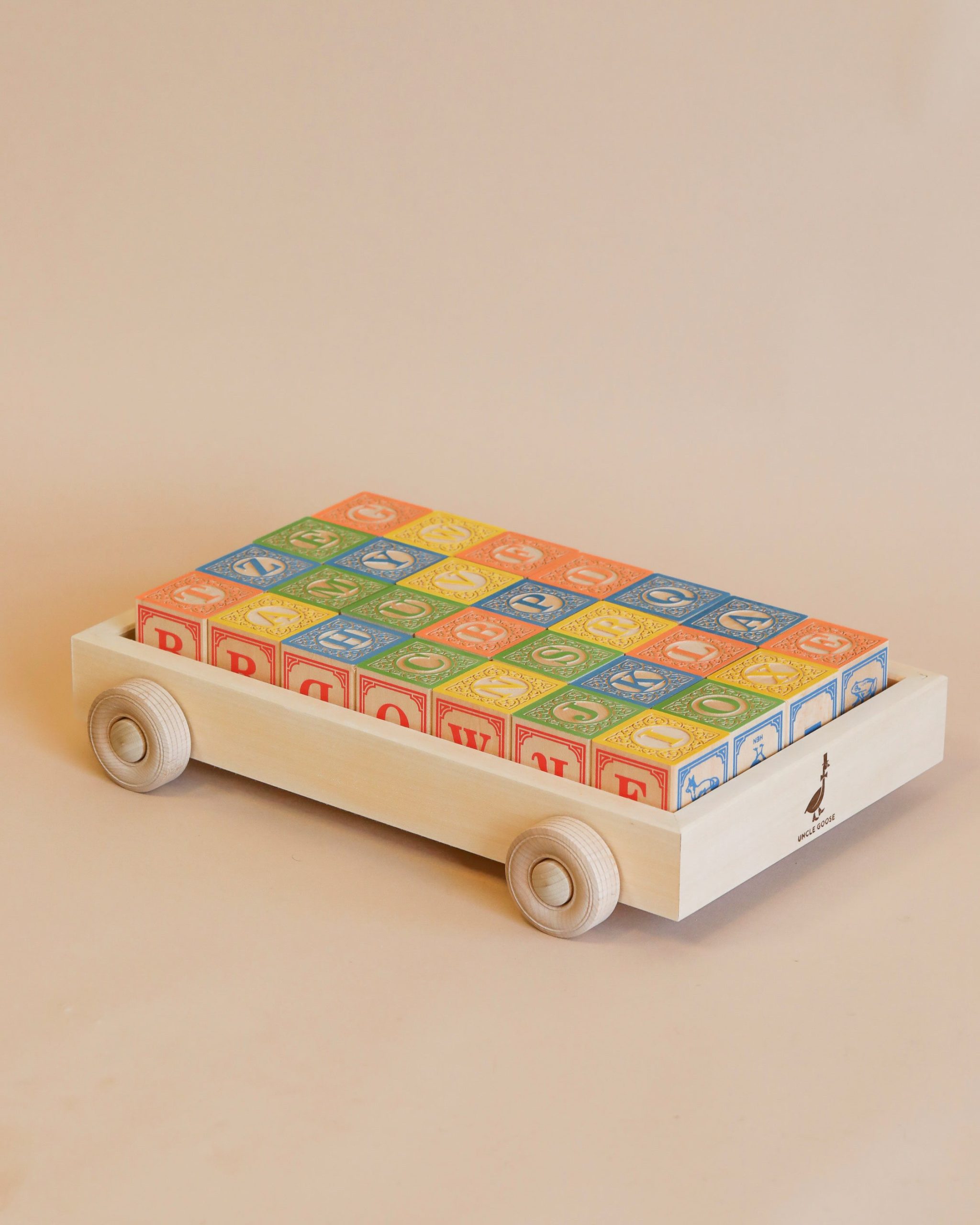 Uncle Goose Classic ABC Blocks with Wagon