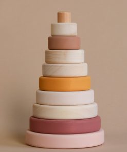 Sabo Concept Wooden Pyramid Stacker - Pink