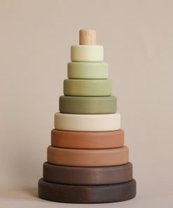 Sabo Concept Wooden Pyramid Stacker - Olive