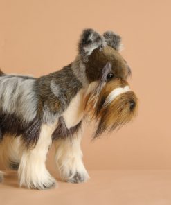 Miniature Gray Schnauzer Dog Stuffed Animal, 18"