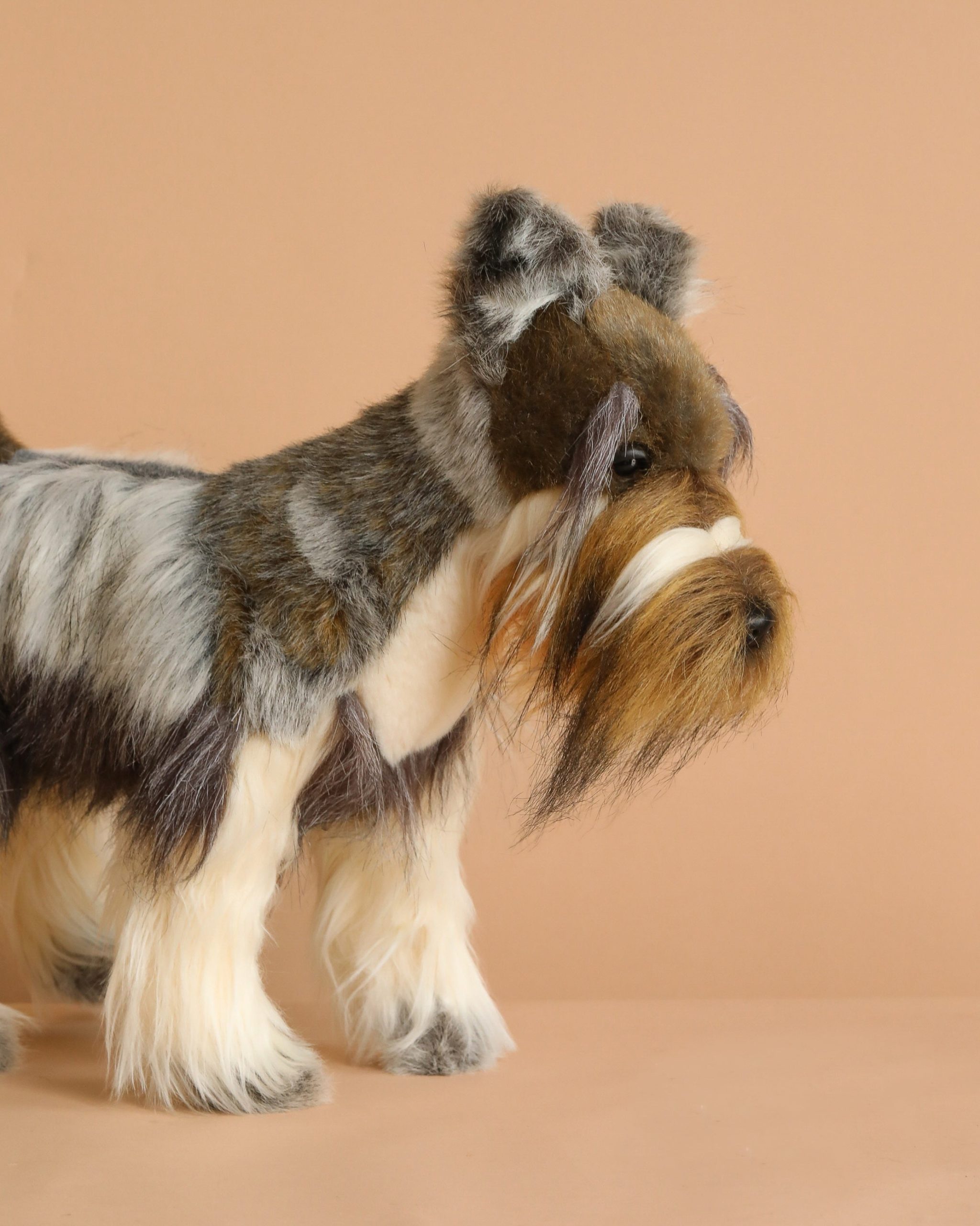 Miniature Gray Schnauzer Dog Stuffed Animal, 18"