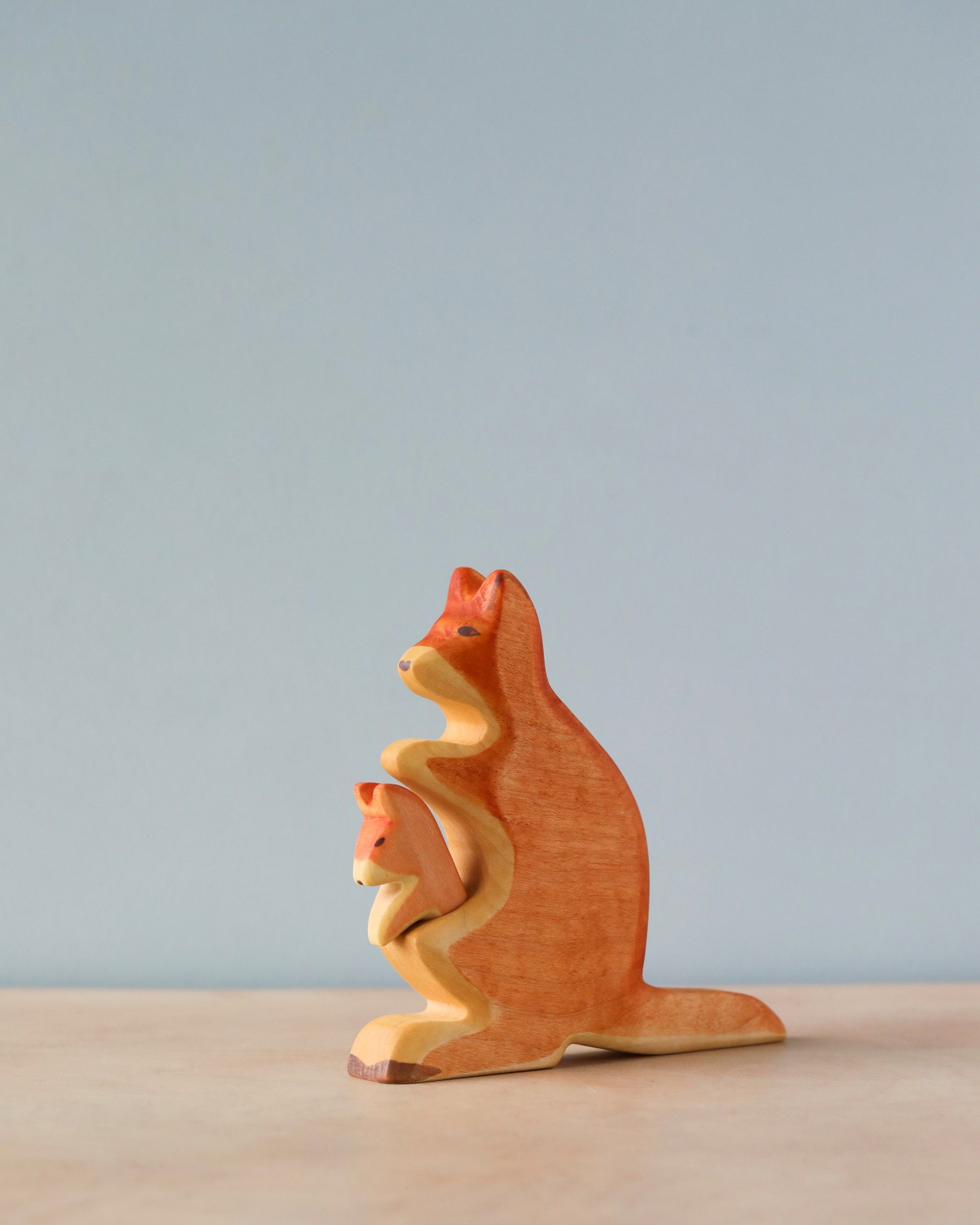 Handmade Holzwald Kangaroo With Baby - Image 3