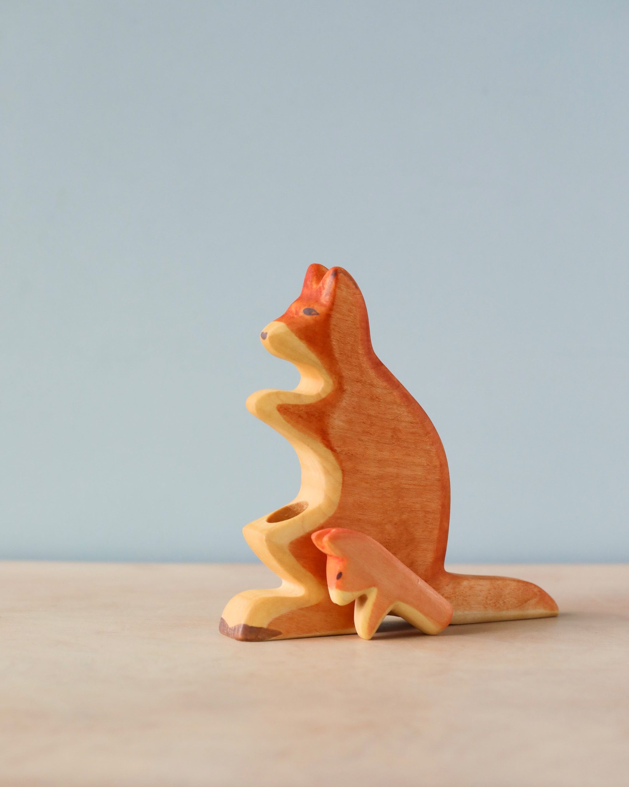 Handmade Holzwald Kangaroo With Baby - Image 4