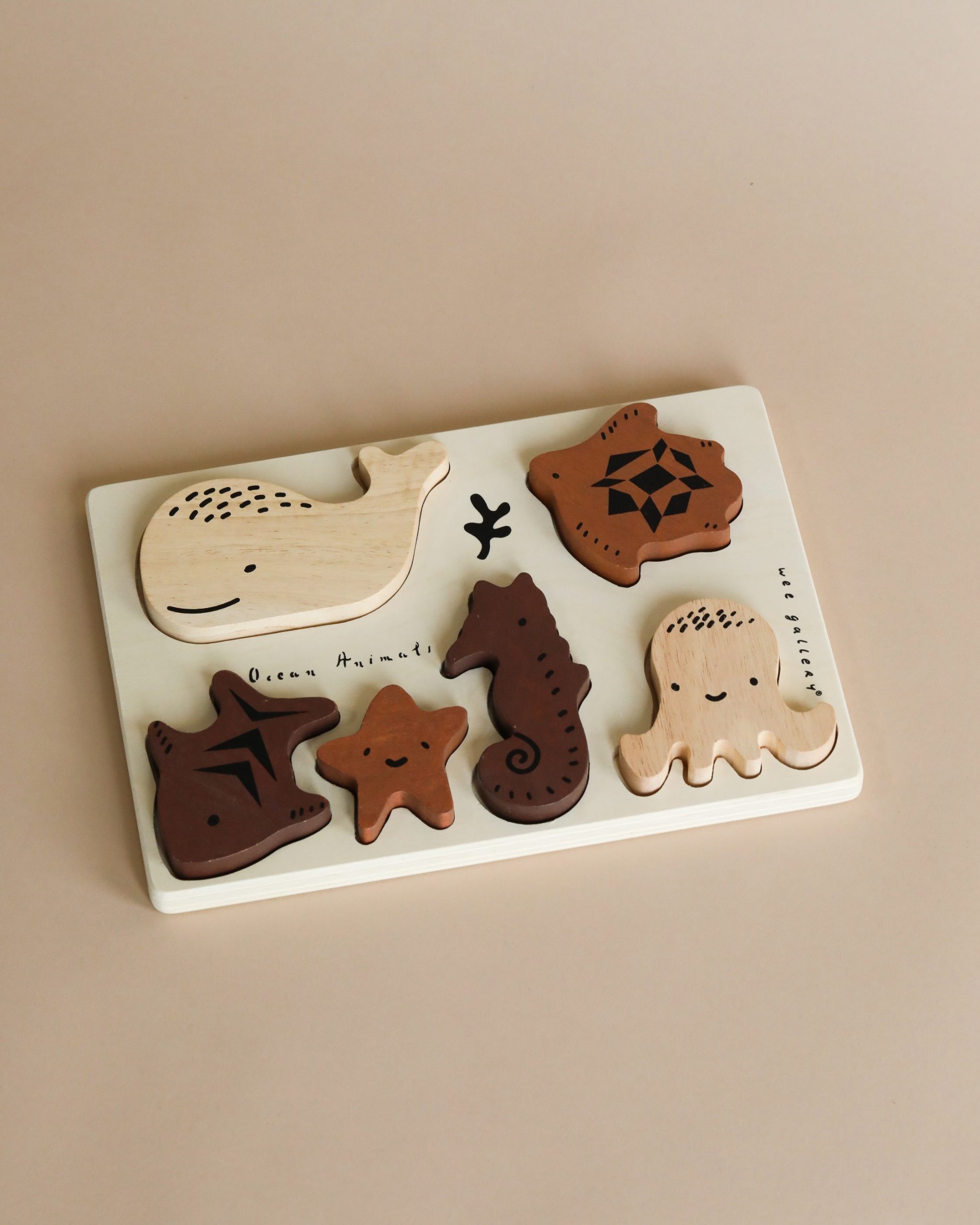 Wooden Tray Puzzle - Ocean Animals