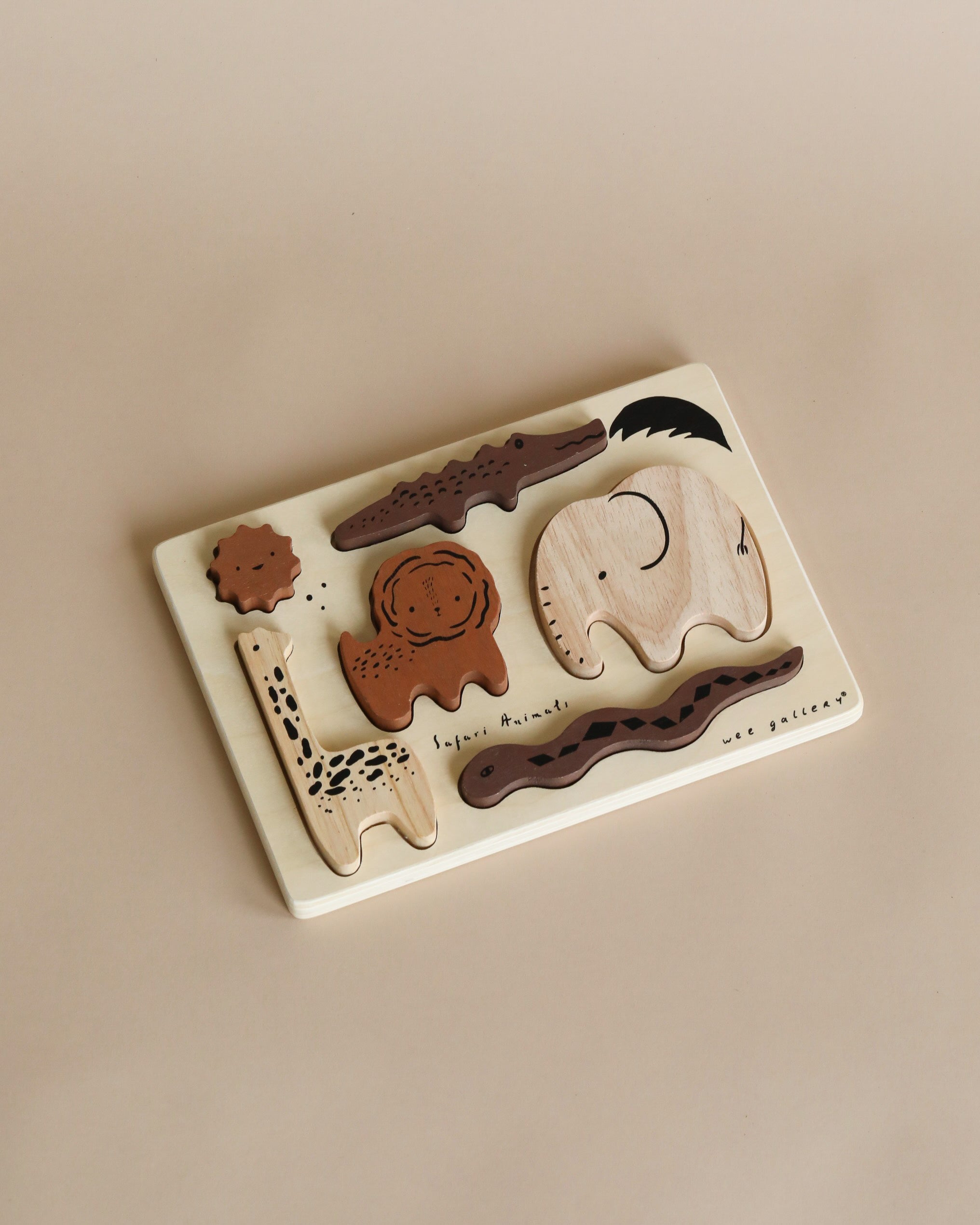 Wooden Tray Puzzle - Safari Animals
