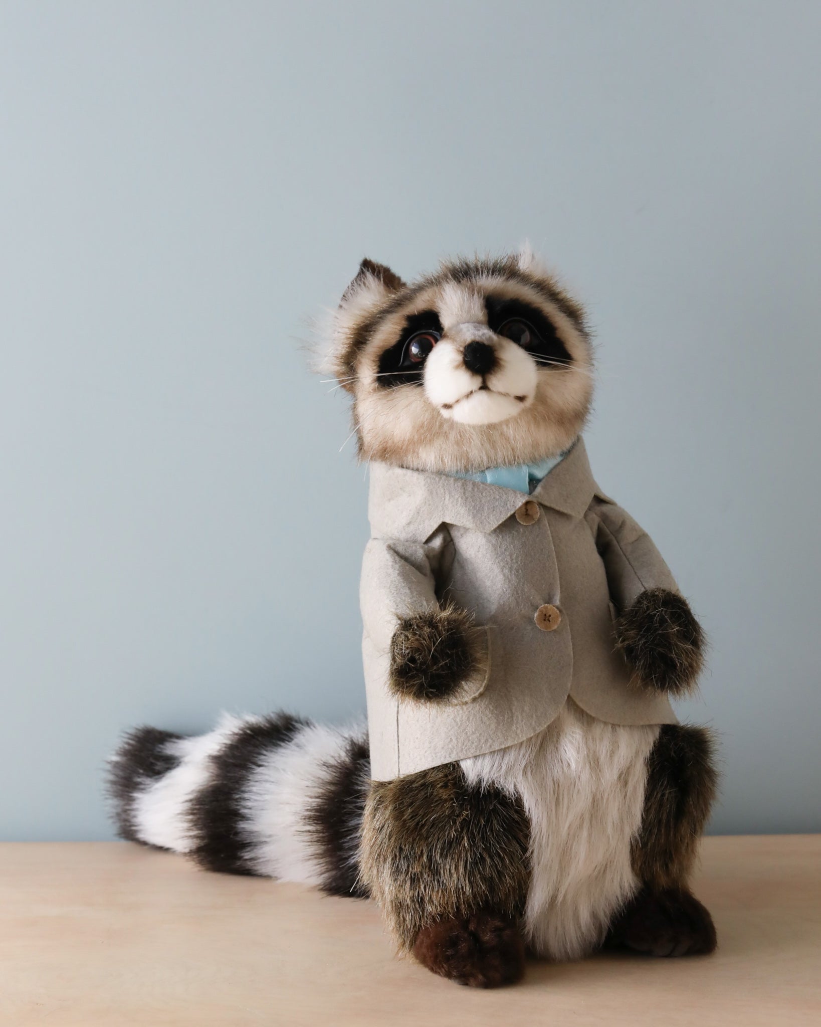 Papa Raccoon With Jacket Stuffed Animal - Image 2