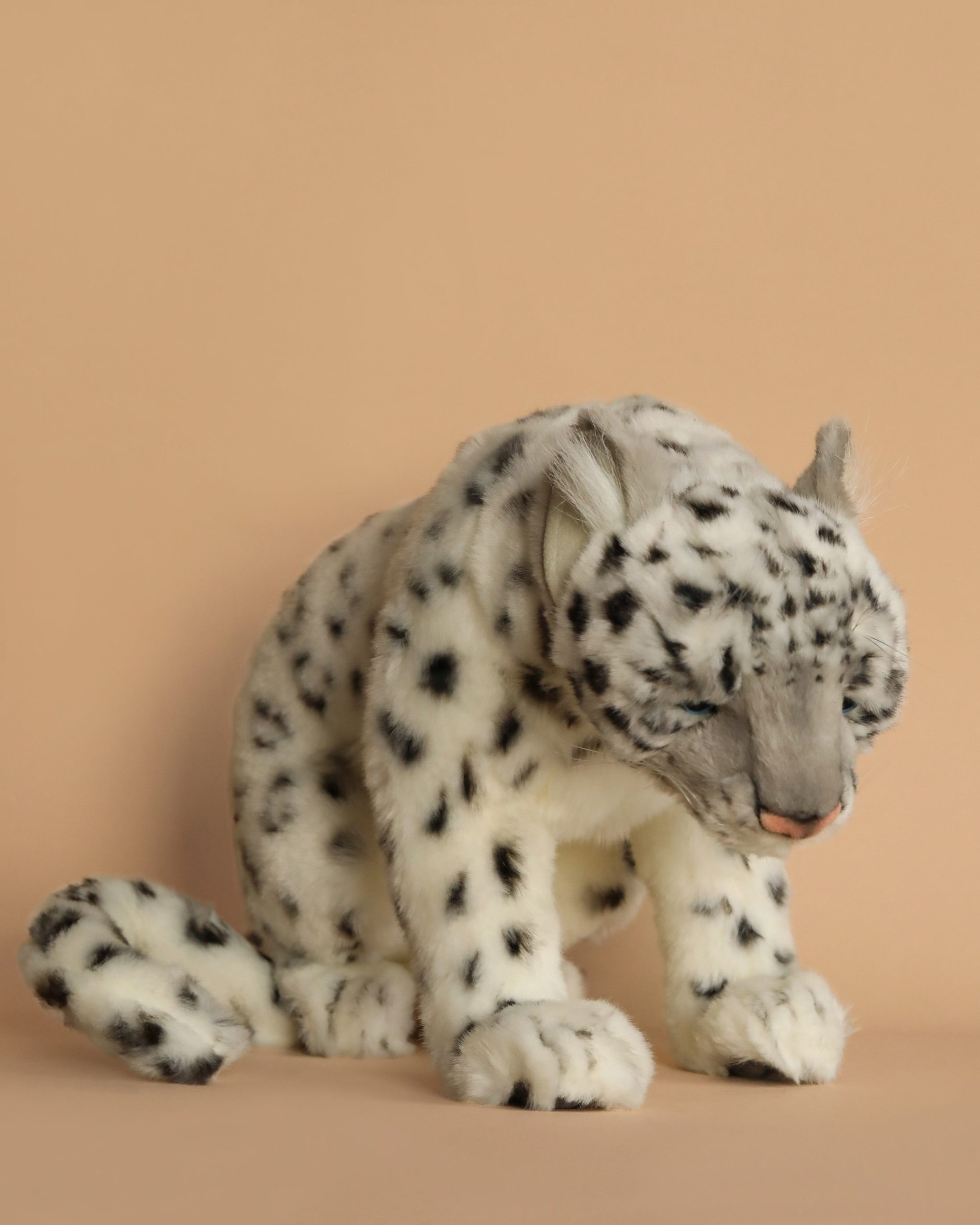 Sitting Snow Leopard Stuffed Animal