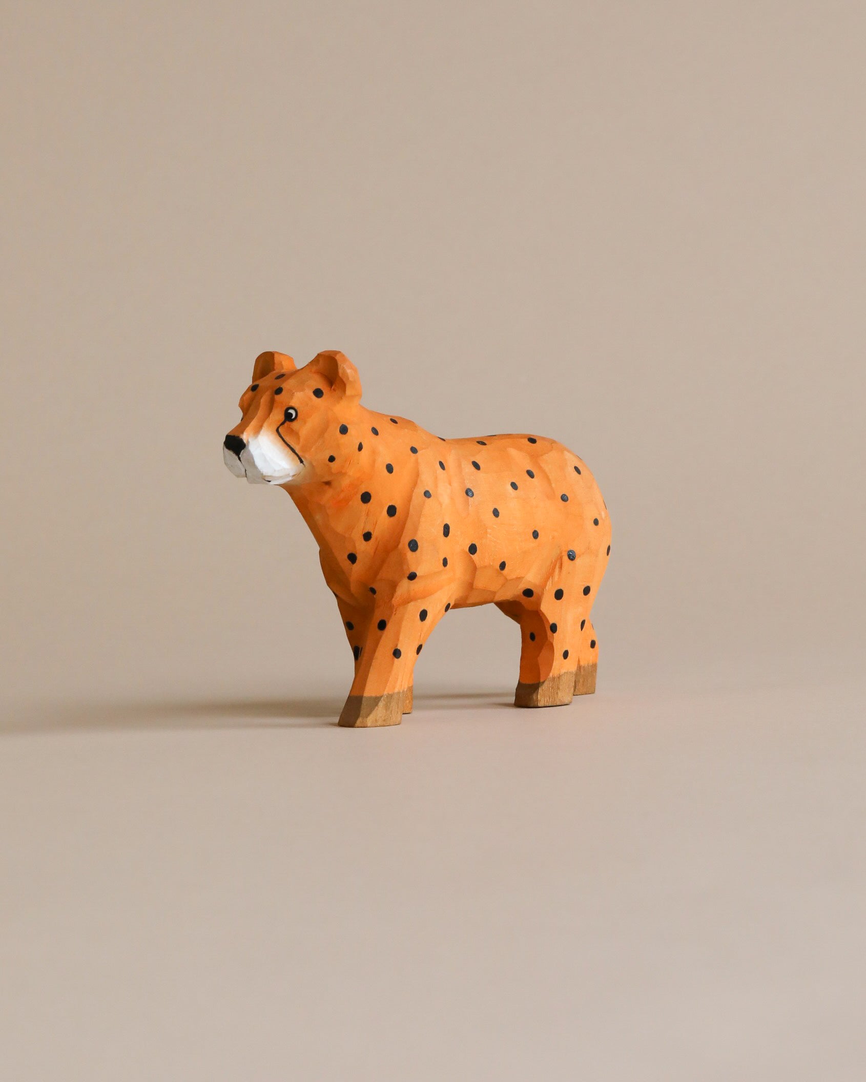 Hand Carved Wooden Cheetah