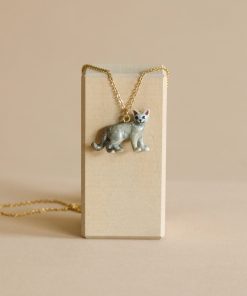 Grey Cat Necklace