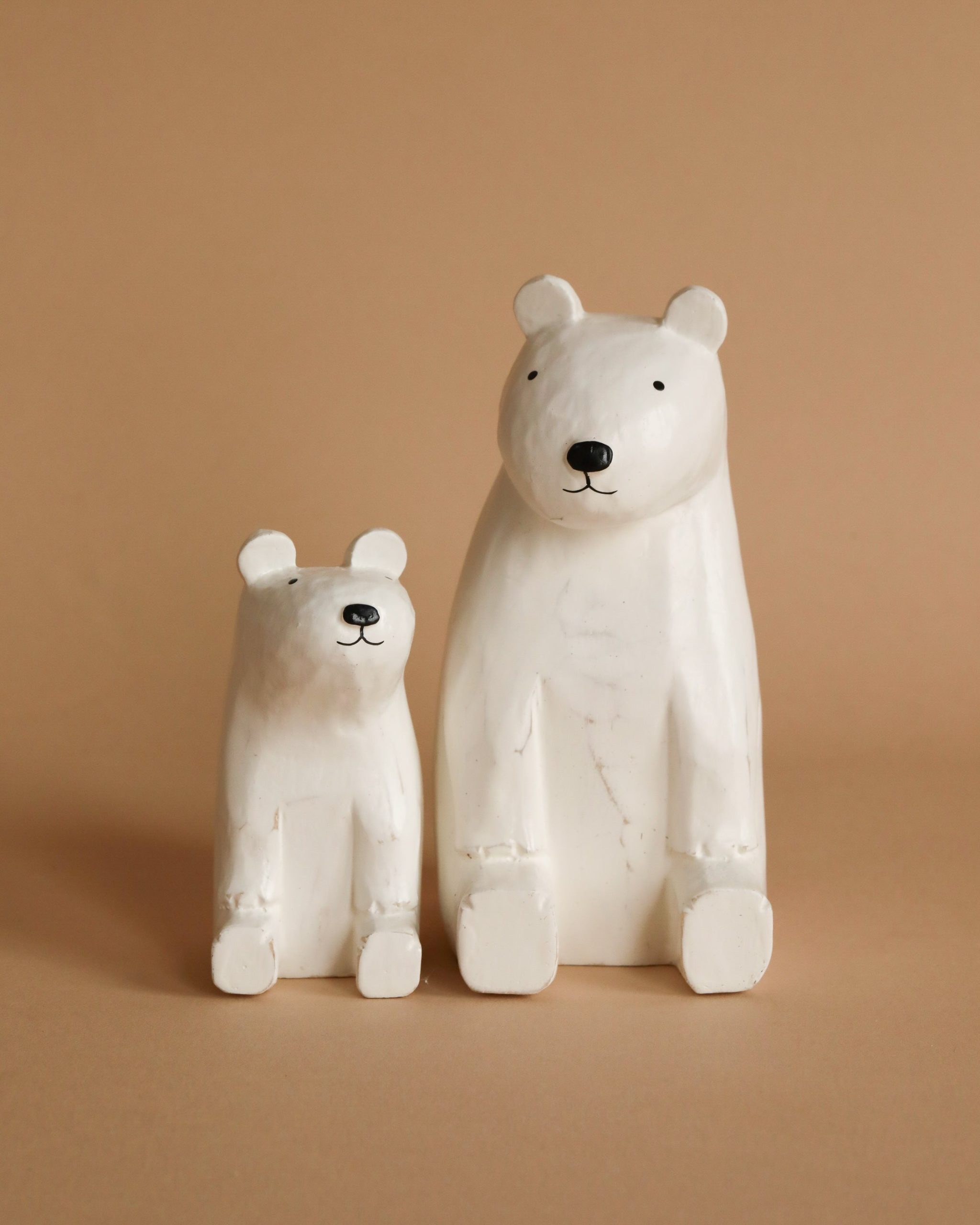 Handmade Tiny Wooden Polar Bears - Image 2