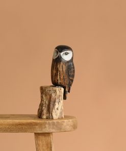Hand Carved Saw Whet Owl - 10"H