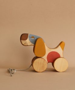Handmade Pull Along Terrier Dog Toy
