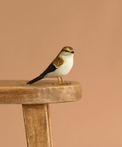 Hand Carved Ornament - Sparrow Bird - 3.5"H