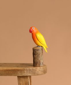 Hand Carved Lovebird - 7.5"H