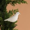 Hand Carved Hanging Ornament - Dove Bird - 2.5"H