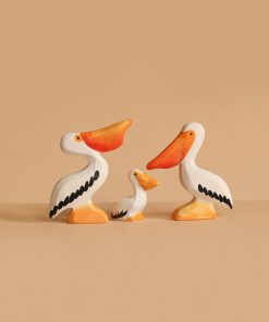 Bumbu Handmade Wooden Pelicans Family Set
