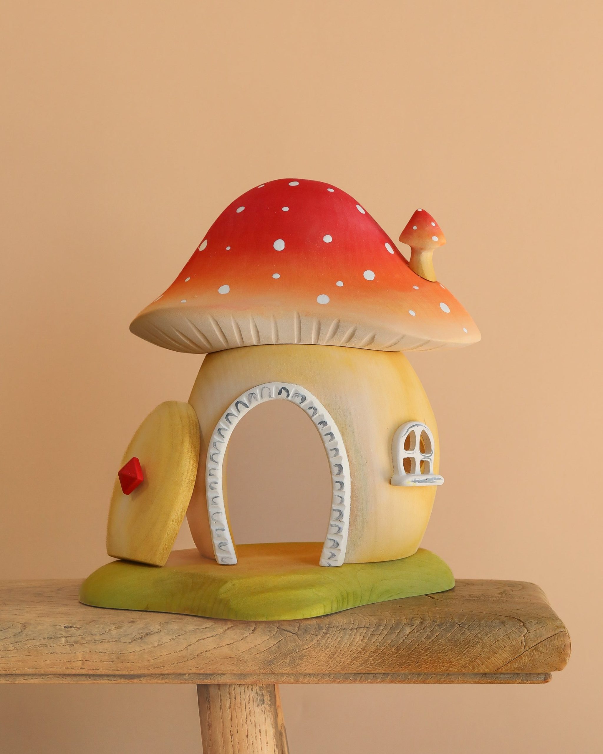 Bumbu Handmade Wooden Mushroom House - Image 4
