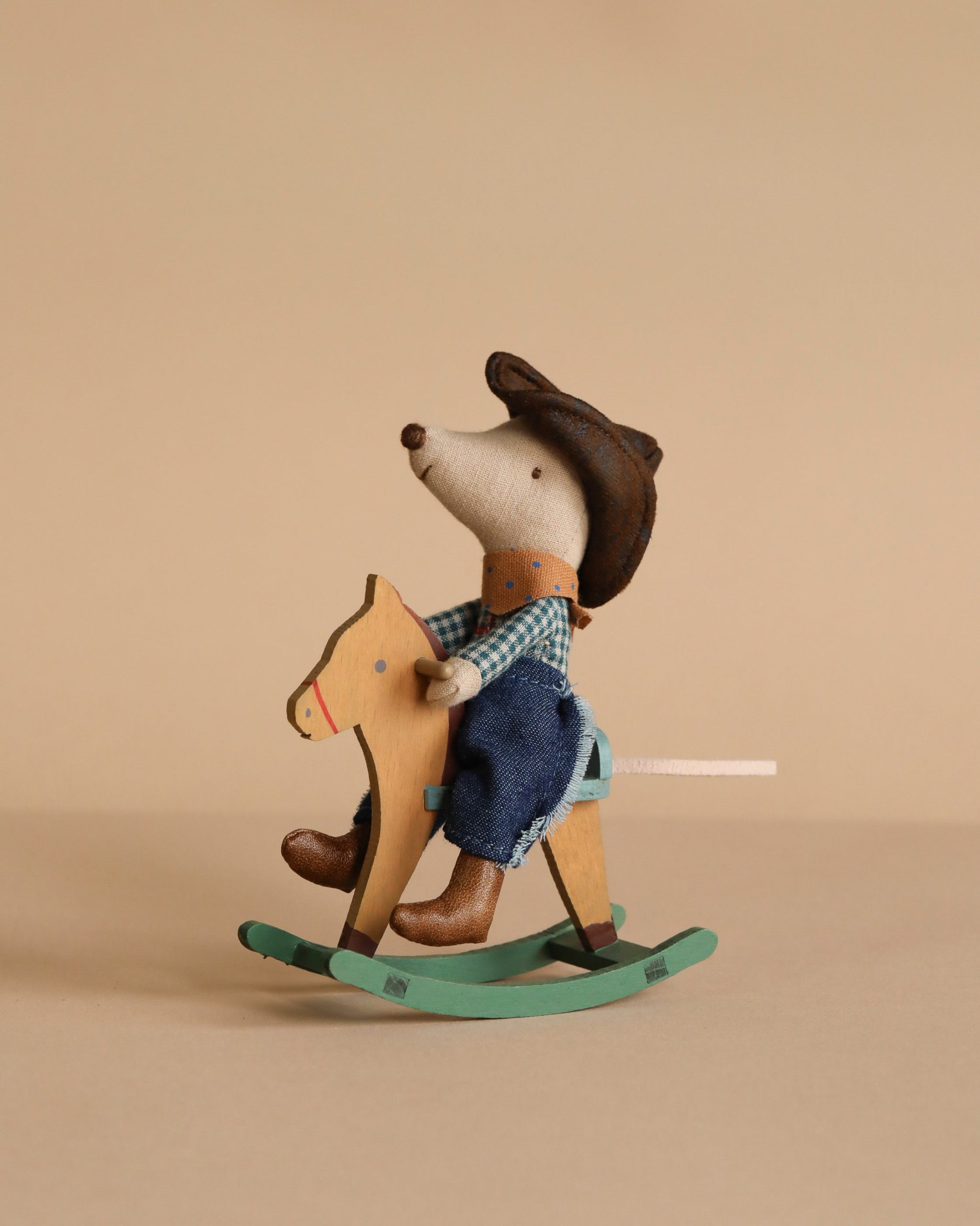Cowboy Mouse on Rocking Horse, Little Brother