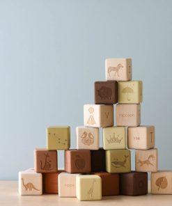 Sabo Concept Alphabet Wooden Blocks - Olive