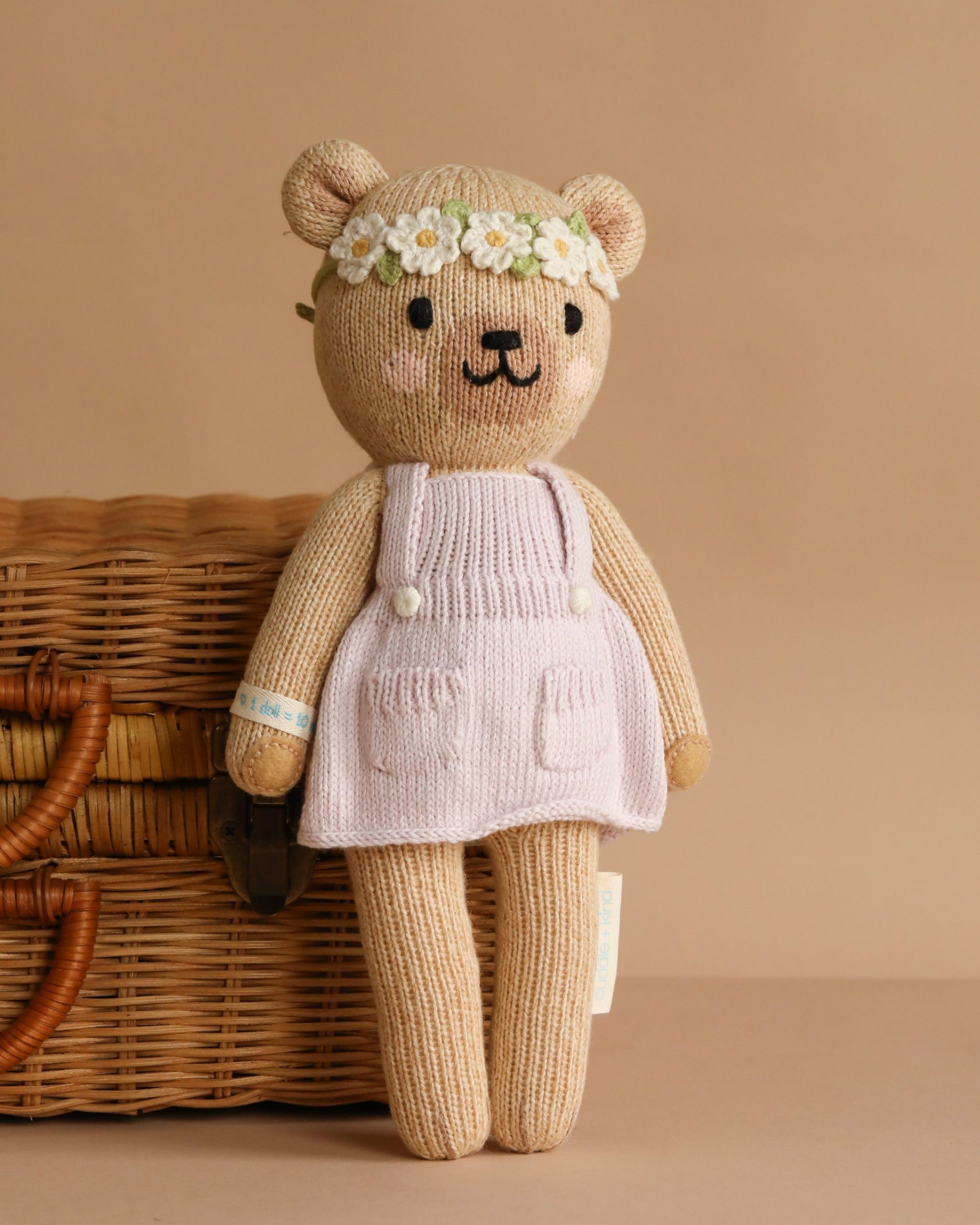 Cuddle + Kind Olivia The Honey Bear (Ivory Floral Crown)
