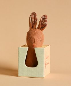 Lullaby Friend Rattles, Bunny Rattle - Chocolate