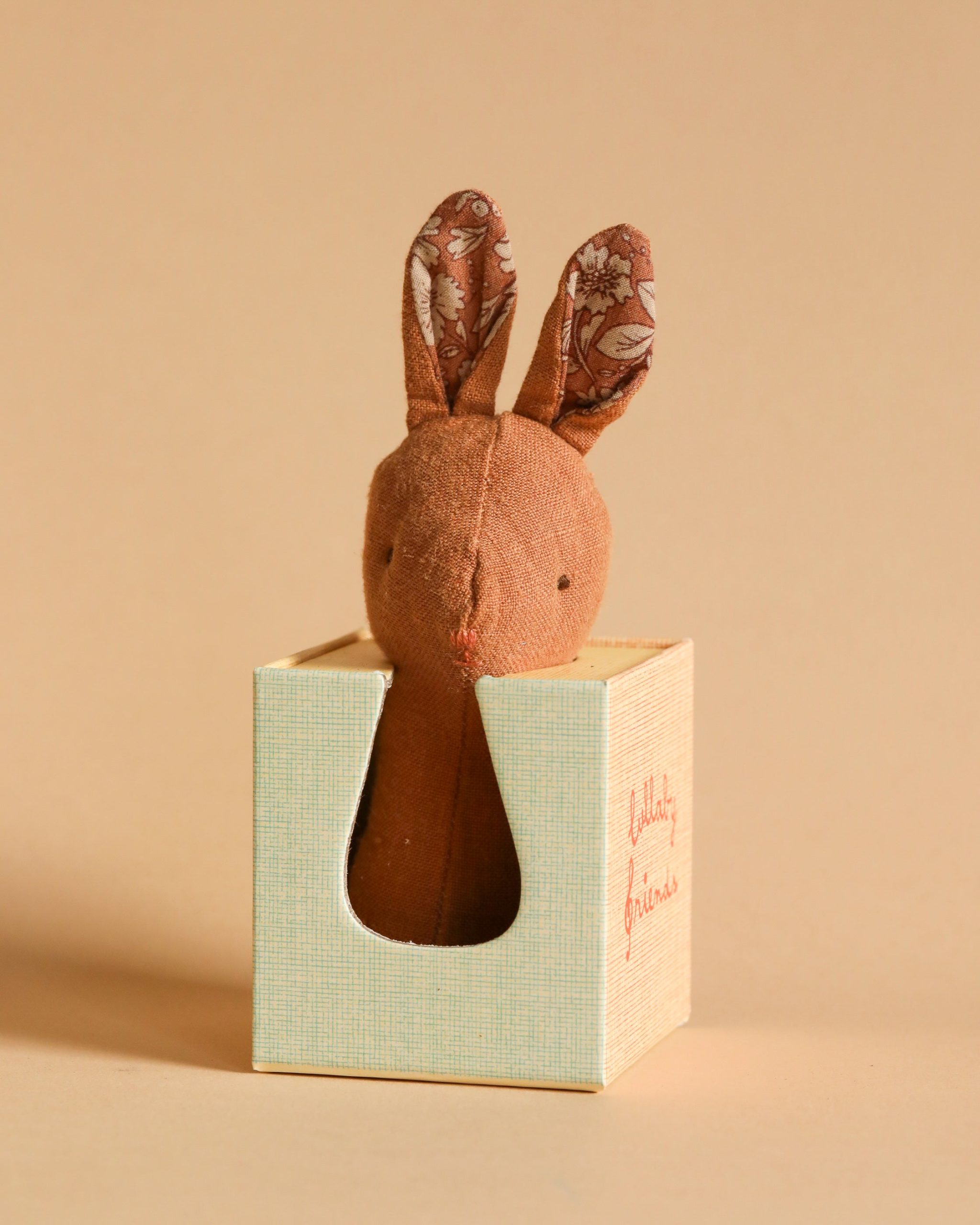 Lullaby Friend Rattles, Bunny Rattle - Chocolate