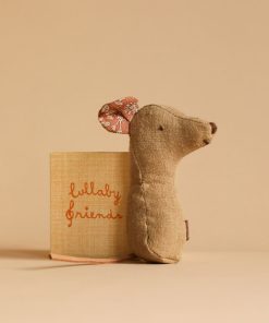 Lullaby Friend Rattles, Mouse Rattle - Light Umber