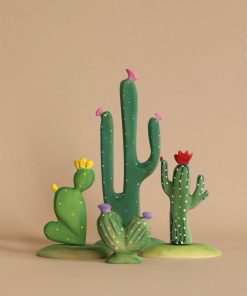 Bumbu Handmade Wooden Cacti Set