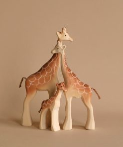 Bumbu Handmade Wooden Giraffe Family Set