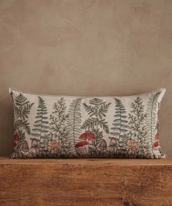 Coral & Tusk Mushrooms and Ferns Lumbar Pillow