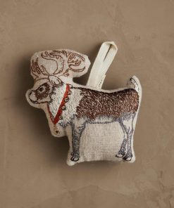 Coral & Tusk Reindeer with Bells Ornament
