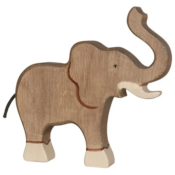 Holztiger Elephant, Trunk Raised - Image 3